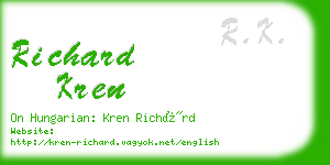 richard kren business card